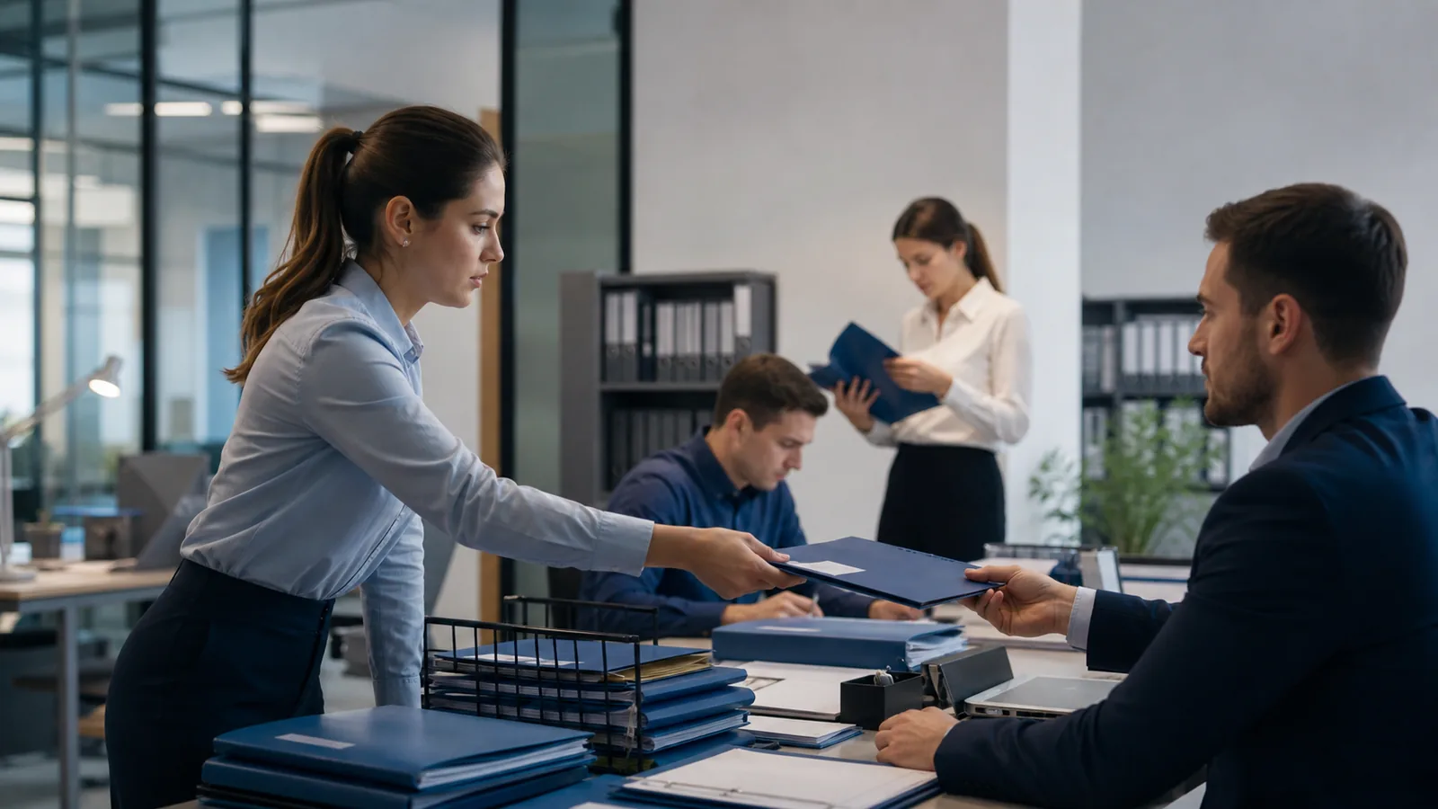 Рабочая сцена с конкретным действием специалистов: CRM-система: що це простою мовою і як обрати
