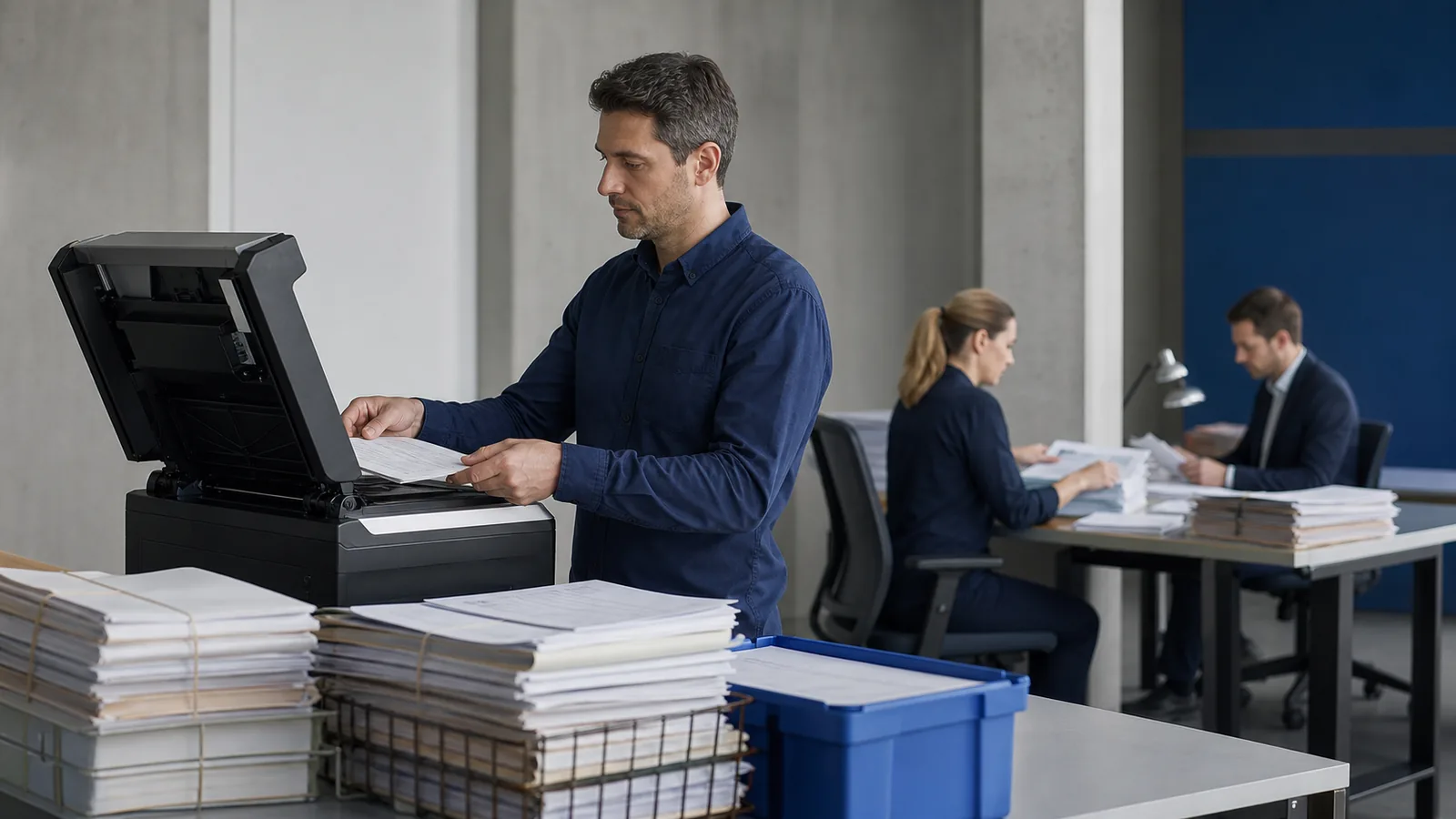 Предметная сцена, раскрывающая тему материала: SharePoint как документооборот: когда хватает, а когда нужен ЭДО